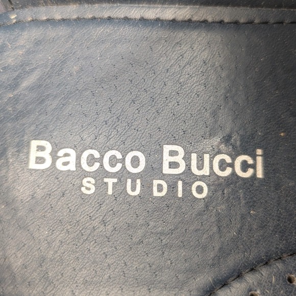 Bacco Bucci Studio Mens Black Leather Square Toe Slip On Loafer Dress Shoes 11.5 - Picture 13 of 14